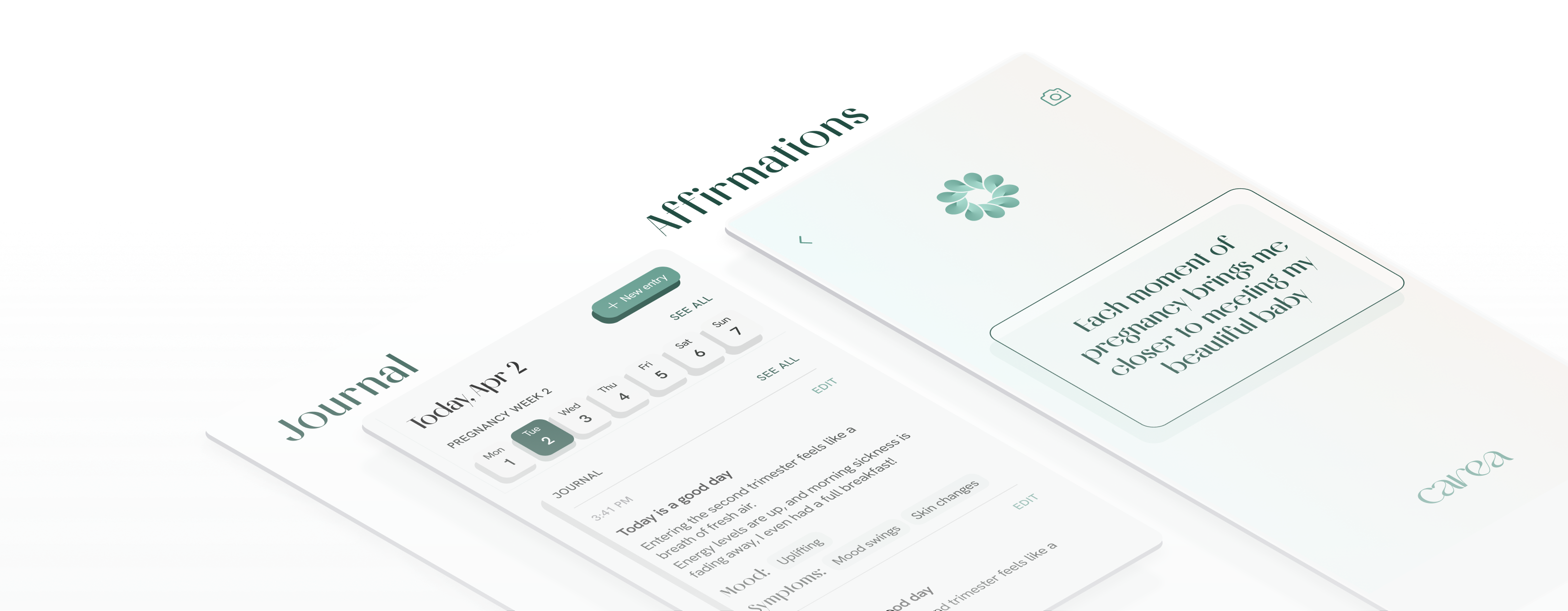 Emotional wellbeing app screen